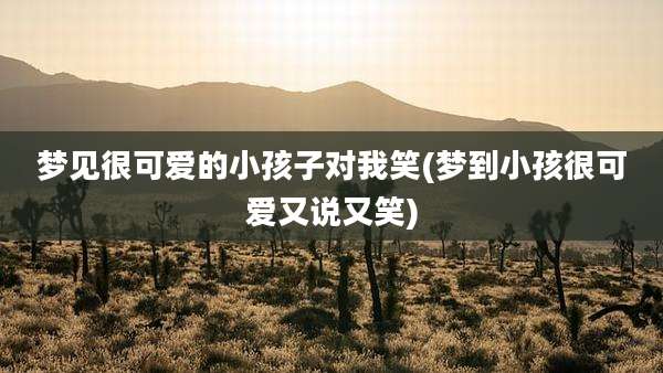 梦见很可爱的小孩子对我笑(梦到小孩很可爱又说又笑)