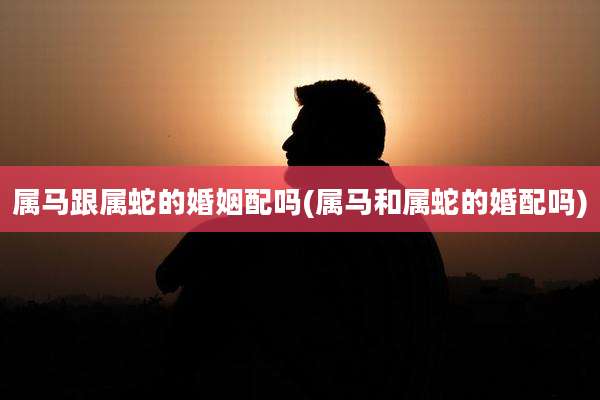 属马跟属蛇的婚姻配吗(属马和属蛇的婚配吗)