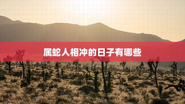 属蛇人相冲的日子有哪些