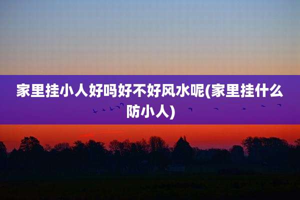 家里挂小人好吗好不好风水呢(家里挂什么防小人)