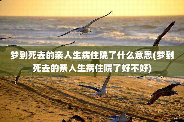 梦到死去的亲人生病住院了什么意思(梦到死去的亲人生病住院了好不好)