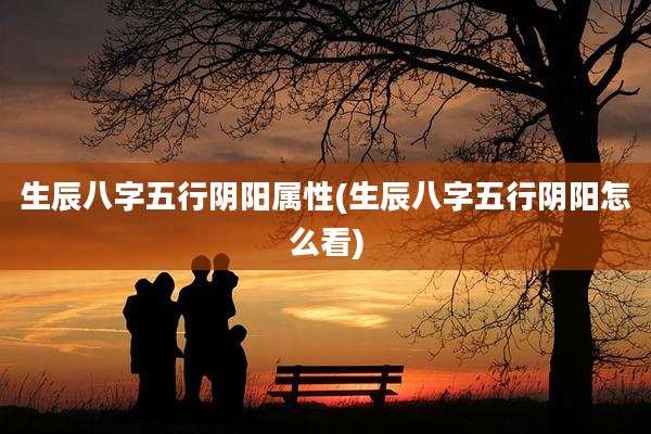 生辰八字五行阴阳属性(生辰八字五行阴阳怎么看)