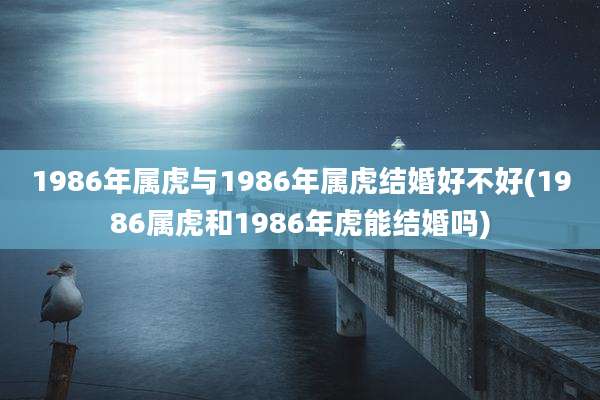 1986年属虎与1986年属虎结婚好不好(1986属虎和1986年虎能结婚吗)