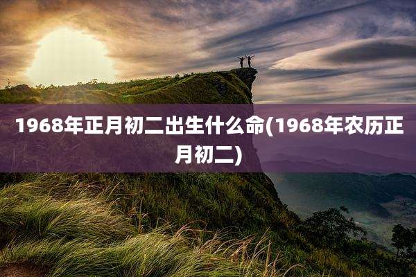 1968年正月初二出生什么命(1968年农历正月初二)