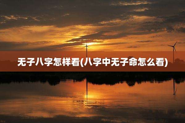 无子八字怎样看(八字中无子命怎么看)