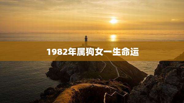 1982年属狗女一生命运