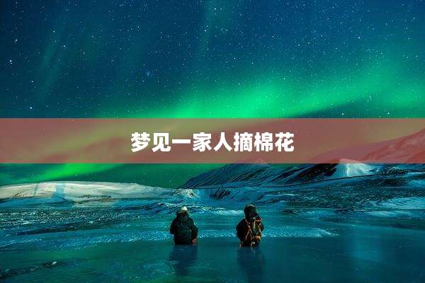 梦见一家人摘棉花
