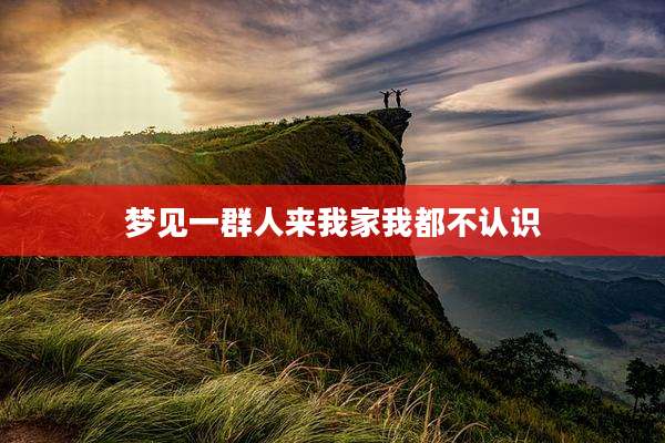 梦见一群人来我家我都不认识
