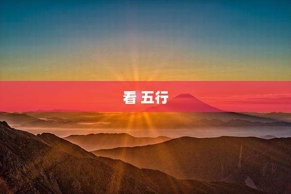 看 五行