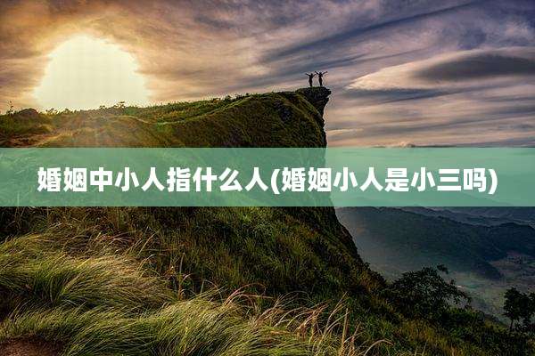 婚姻中小人指什么人(婚姻小人是小三吗)