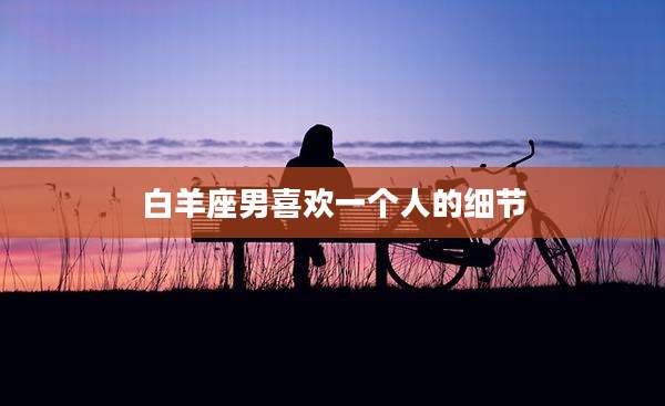 白羊座男喜欢一个人的细节