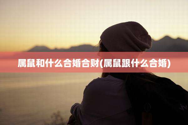 属鼠和什么合婚合财(属鼠跟什么合婚)