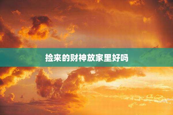 捡来的财神放家里好吗