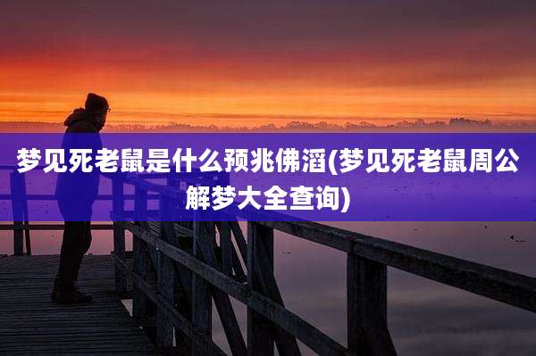 梦见死老鼠是什么预兆佛滔(梦见死老鼠周公解梦大全查询)