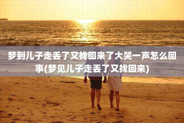 梦到儿子走丢了又找回来了大哭一声怎么回事(梦见儿子走丢了又找回来)