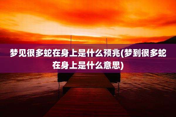梦见很多蛇在身上是什么预兆(梦到很多蛇在身上是什么意思)