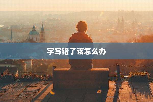 字写错了该怎么办