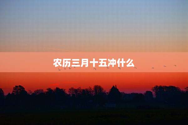 农历三月十五冲什么