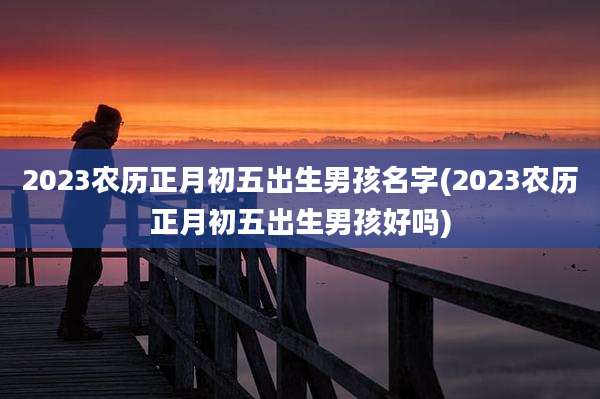 2023农历正月初五出生男孩名字(2023农历正月初五出生男孩好吗)