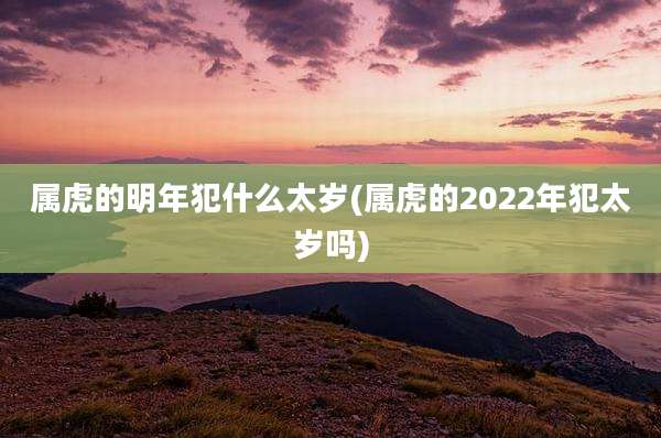 属虎的明年犯什么太岁(属虎的2022年犯太岁吗)