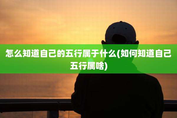 怎么知道自己的五行属于什么(如何知道自己五行属啥)