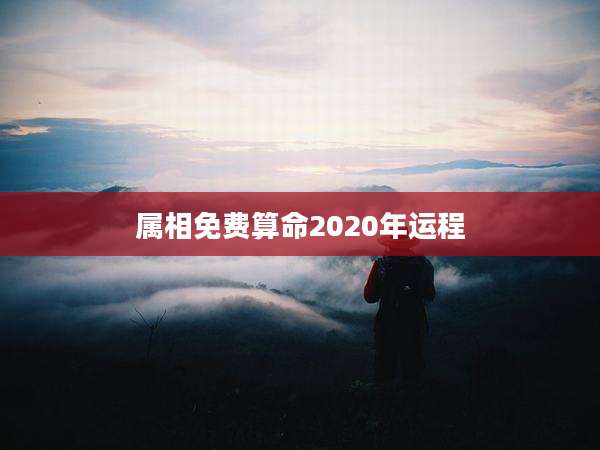 属相免费算命2020年运程