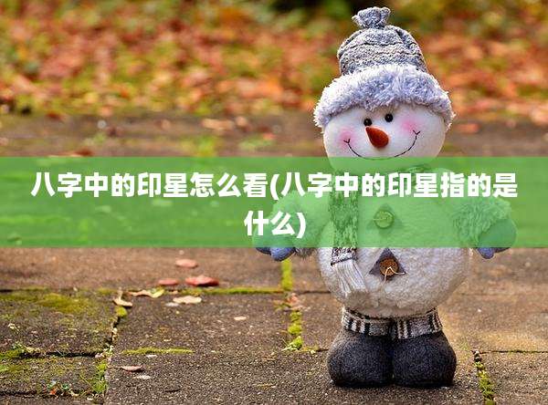 八字中的印星怎么看(八字中的印星指的是什么)