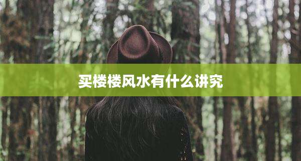 买楼楼风水有什么讲究