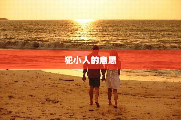 犯小人的意思
