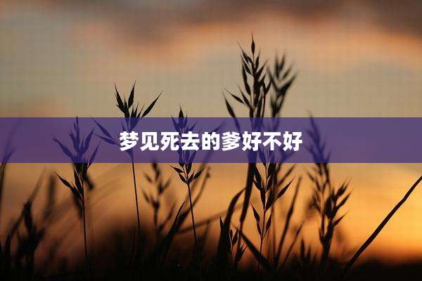 梦见死去的爹好不好