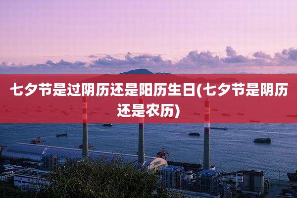 七夕节是过阴历还是阳历生日(七夕节是阴历还是农历)