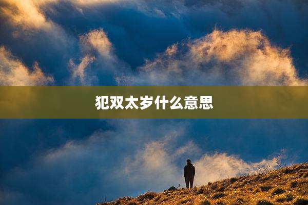 犯双太岁什么意思