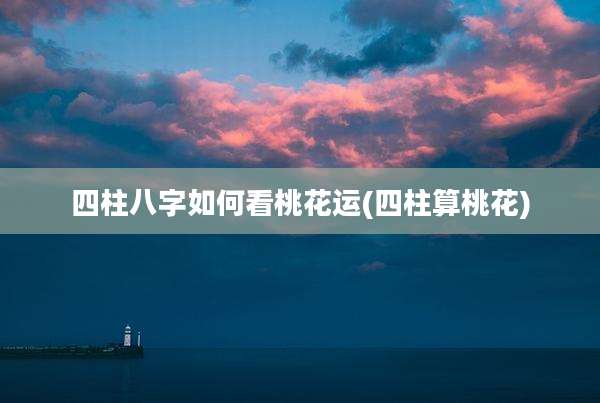 四柱八字如何看桃花运(四柱算桃花)
