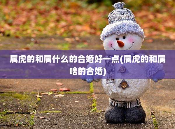 属虎的和属什么的合婚好一点(属虎的和属啥的合婚)