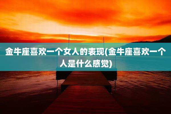 金牛座喜欢一个女人的表现(金牛座喜欢一个人是什么感觉)
