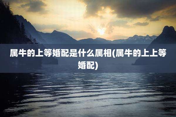 属牛的上等婚配是什么属相(属牛的上上等婚配)