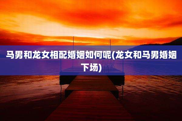 马男和龙女相配婚姻如何呢(龙女和马男婚姻下场)