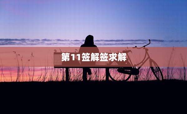 第11签解签求解