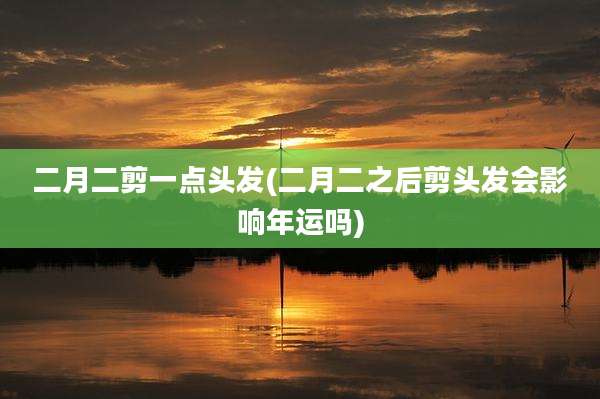 二月二剪一点头发(二月二之后剪头发会影响年运吗)