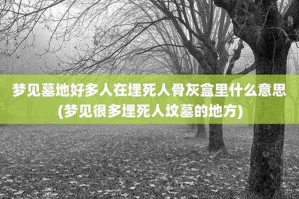 梦见墓地好多人在埋死人骨灰盒里什么意思(梦见很多埋死人坟墓的地方)