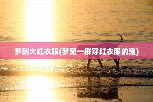 梦到大红衣服(梦见一群穿红衣服的鬼)