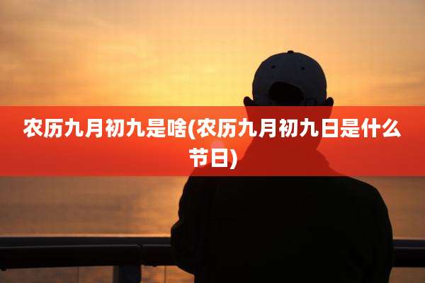 农历九月初九是啥(农历九月初九日是什么节日)