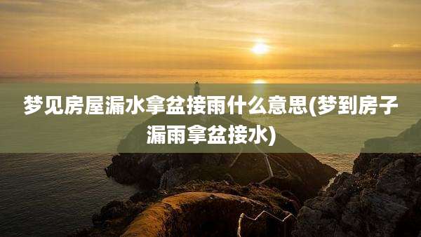 梦见房屋漏水拿盆接雨什么意思(梦到房子漏雨拿盆接水)