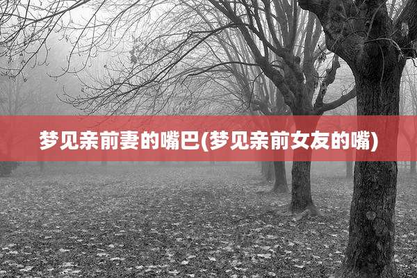 梦见亲前妻的嘴巴(梦见亲前女友的嘴)