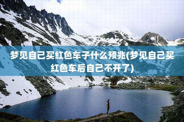 梦见自己买红色车子什么预兆(梦见自己买红色车后自己不开了)
