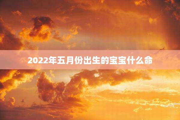 2022年五月份出生的宝宝什么命