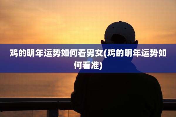 鸡的明年运势如何看男女(鸡的明年运势如何看准)