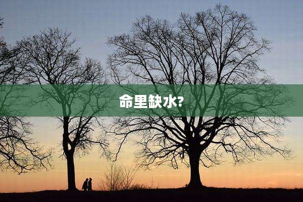 命里缺水?
