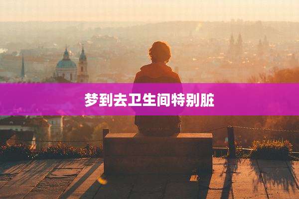 梦到去卫生间特别脏