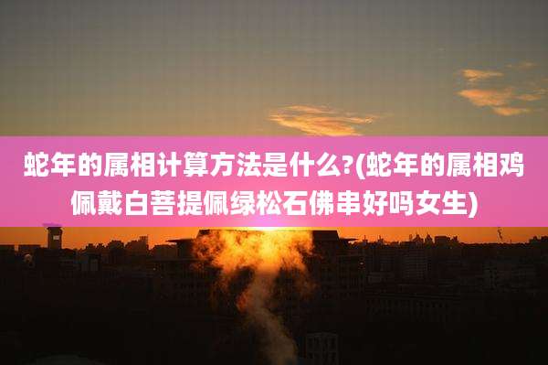 蛇年的属相计算方法是什么?(蛇年的属相鸡佩戴白菩提佩绿松石佛串好吗女生)